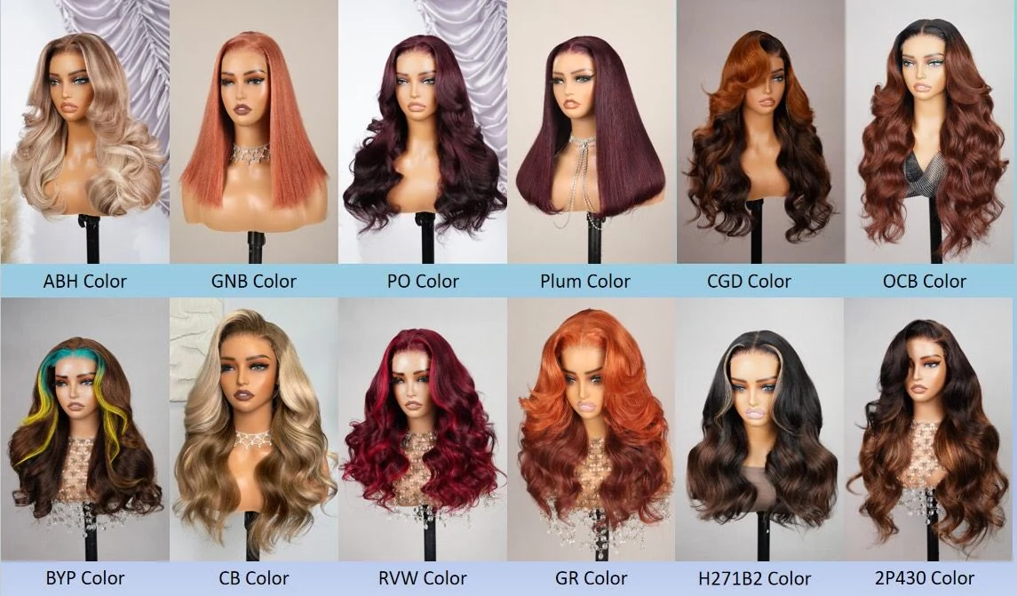 Custom salon colour and tonal swatches